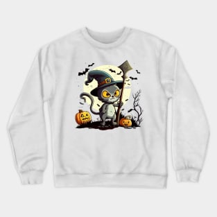 Watch out! This Halloween, this cat's got some tricks up its sleeve Crewneck Sweatshirt